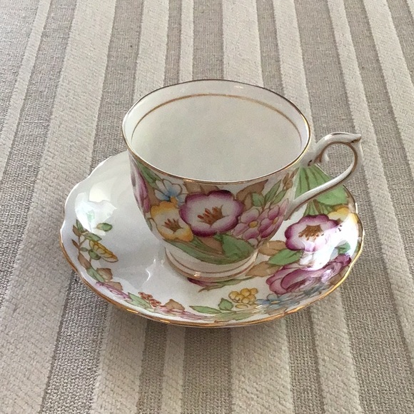 Royal Albert Other - Vintage Royal Albert Bone China Footed Cup And Saucer!